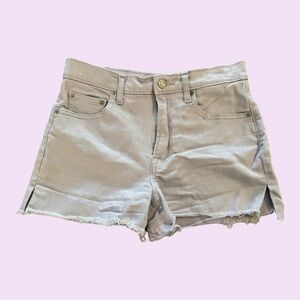 GAP 27 High-Rise 3” Lavender Cut-Off Jean Shorts